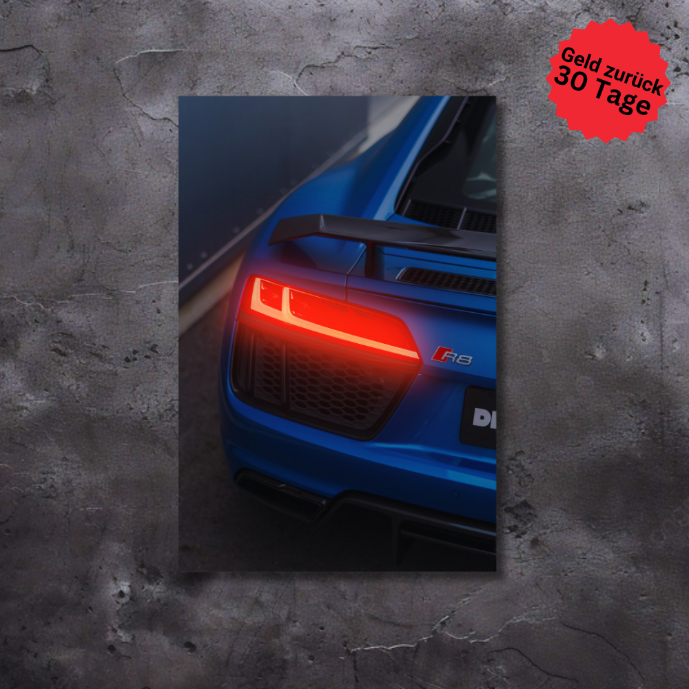 NightLane LED Neon Autoposter – Audi R8
