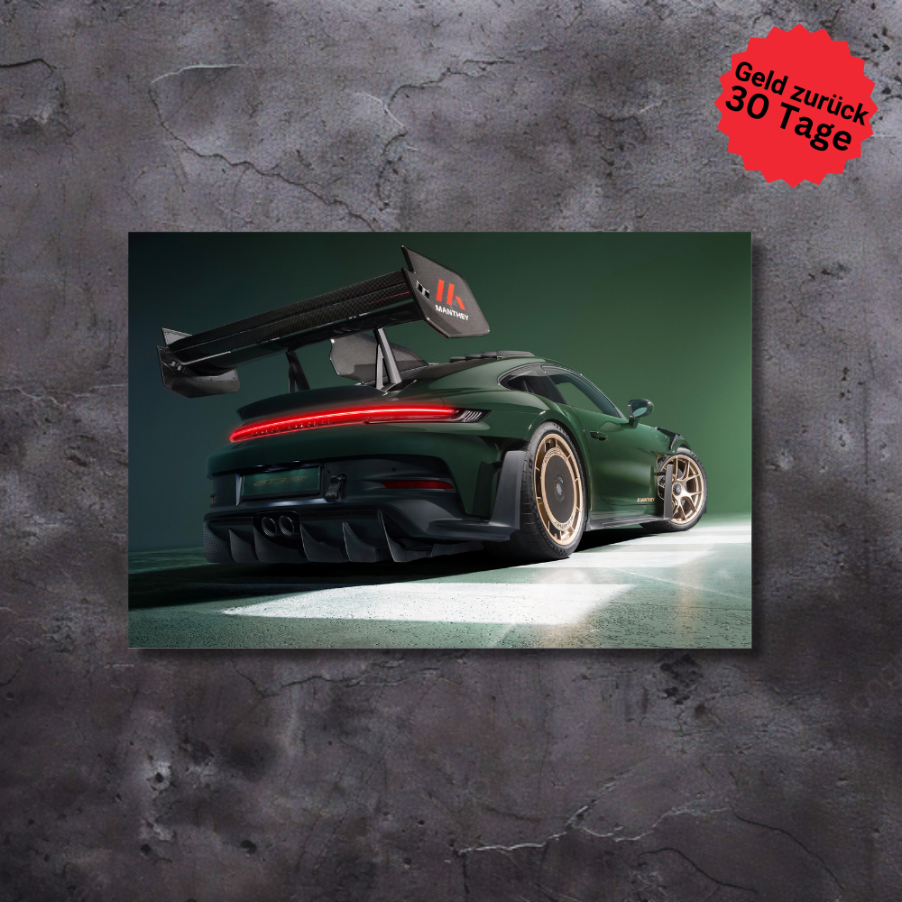 NightLane LED Neon Autoposter – Porsche GT3 RS Manthey