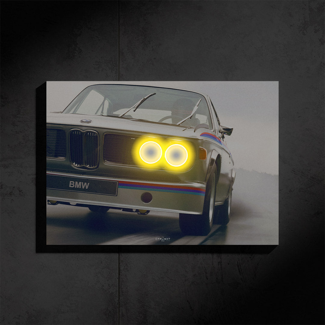 NightLane LED Neon Autoposter – BMW CSL 3.0